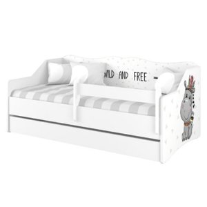 Dětská postel s výsuvnou přistýlkou 160 x 80 cm - Hippo, vel. 160x80