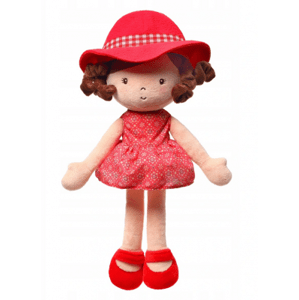 Hadrová panenka BabyOno Poppy Doll, červená