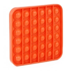 Pop It - Praskající bubliny silikon antistresová spol. hra, čtverec, oranžová