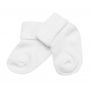 Kojenecké ponožky, Baby Nellys, bílé, vel. 56-62 (0-3m)