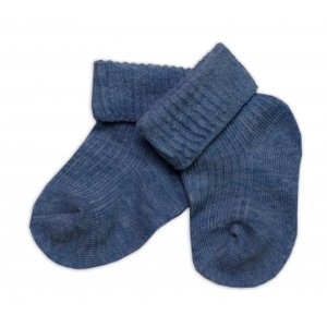 Kojenecké ponožky, Baby Nellys, jeans, vel. 62-68 (3-6m)