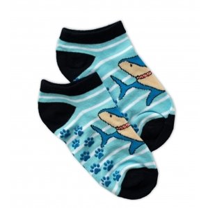 Dětské ponožky s ABS Žralok - modré, vel. 23-26
