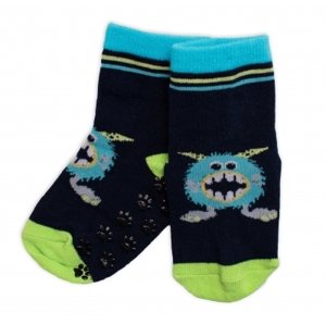 Dětské ponožky s ABS Příšerky - granát, vel. 23-26