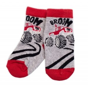 Dětské bavlněné ponožky Track - šedé, vel. 23-26