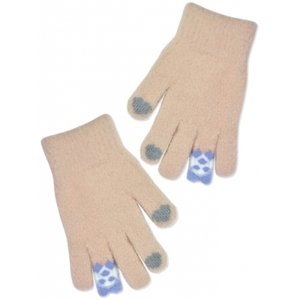Dívčí zimní, prstové rukavice, béžové, vel. 110/116, vel. 110-116 (4-6r)