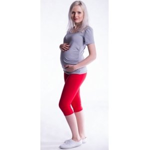 Be MaaMaa Těhotenské barevné legíny 3/4 délky - červená, vel. M (38)