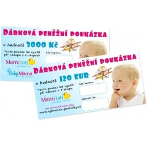 Dárkový poukaz Mamitati.cz  v hodnotě 3000kč/120eur