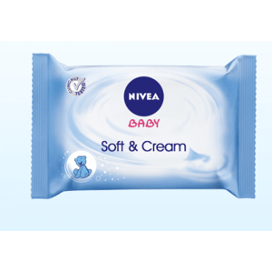 Vlhčené čistící ubrousky NIVEA  Soft & Cream - 3+1 gratis