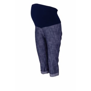 Be MaaMaa Těhotenské 3/4 kalhoty s elastickým pásem - granát/melírované, vel. XL (42)