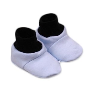 Baby Nellys Botičky/ponožtičky,Little prince  bavlna  - modro/černé, vel. 56-68 (0-6 m)