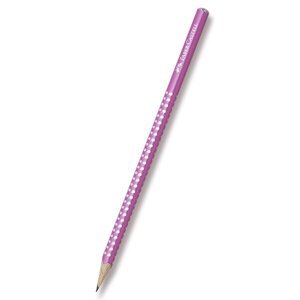 Grafitová tužka Faber-Castell Sparkle - perleťové odstíny tm. růžová