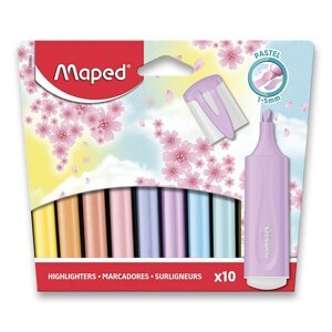 Zvýrazňovač Maped Fluo Peps Pastel sada 10 barev
