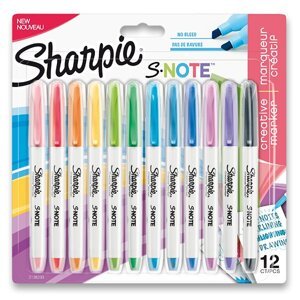 Popisovač Sharpie S-Note 12 barev