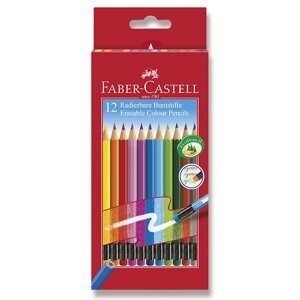 Pastelky Faber-Castell s barevnou pryží 12 barev