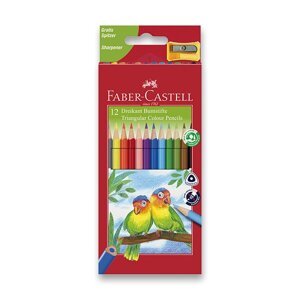 Pastelky Faber-Castell trojhranné 12 barev + ořezávátko