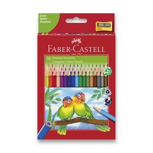 Pastelky Faber-Castell trojhranné 36 barev + ořezávátko