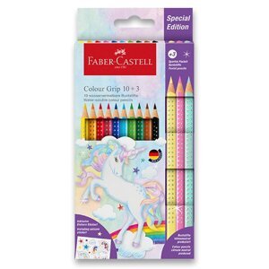 Pastelky Faber-Castell Colour Grip Unicorn souprava, 13 ks