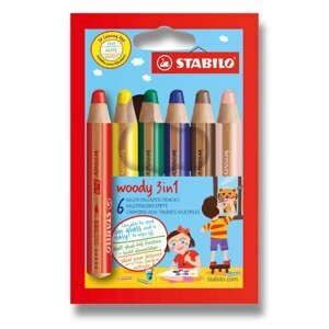 Pastelky Stabilo Woody 3 in 1 6 barev