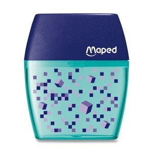 Ořezávátko Maped Shaker Pixel Party - s odpadní nádobkou stojánek, 20 ks, 2 otvory