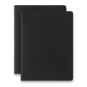 Sešity Moleskine Smart - měkké desky XL, čisté, 2 ks, černé