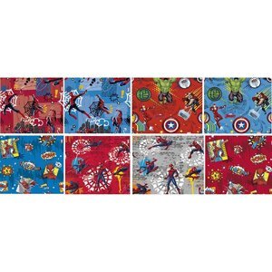 Dárkový balicí papír Spiderman / Avengers 2 x 0,7 m, mix motivů