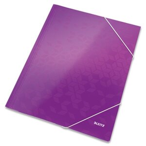3chlopňové desky Leitz Wow fialové