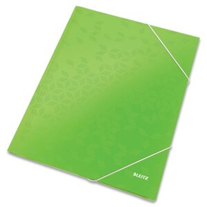 3chlopňové desky Leitz Wow zelené