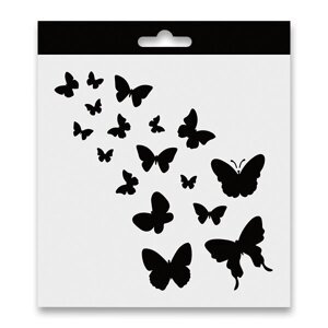 Plastová šablona Aladine - motýlci 15 x 15 cm