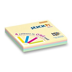 Samolepicí bloček Hopax Stick’n Notes Magic Pads 76 x 76 mm, 100 listů, pastelový