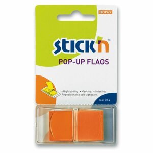 Samolepicí proužky Hopax Stick’n Pop-Up Flags oranžové