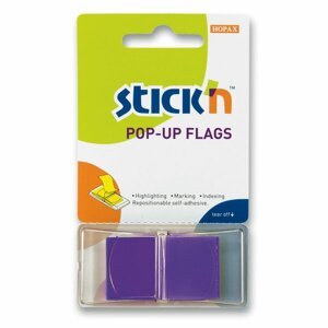 Samolepicí proužky Hopax Stick’n Pop-Up Flags fialové