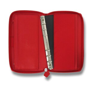 Osobní diář Filofax Saffiano Compact Zip A6 červený