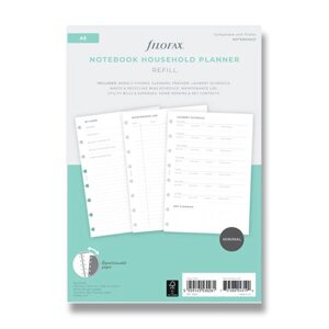 Plánování domácnosti náplň A5 zápisníků Filofax Notebook
