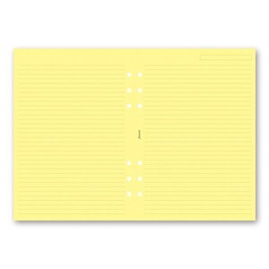 Poznámkový papír, linkovaný žlutý
