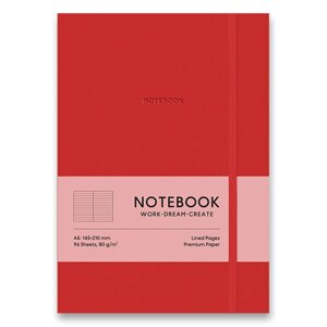 Zápisník Shkolyaryk Genius - tvrdé desky červený