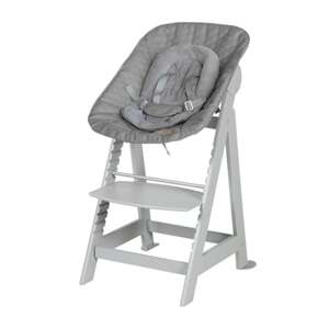 roba Schodišťová židlička Born Up Luxe taupe Set 2 v 1 včetně nástavce a polštářku pod krk šedá prošívaná