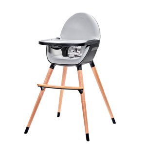 Kinderkraft Fini jídelní židlička 2023 natur grey