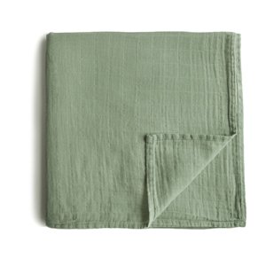 mushie zavinovací tkanina Muslin zelená 120 x120 cm