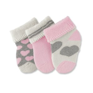 Sterntaler První dětské ponožky 3-pack Hearts Pink