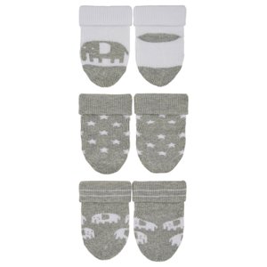 Sterntaler První dětské ponožky 3-pack Elephant Light Grey