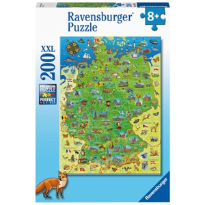Ravensburger Puzzle XXL 100 dílků - Barevná mapa Německa