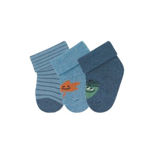 Sterntaler První dětské ponožky 3-Pack Striped Blue