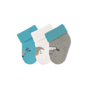 Sterntaler První dětské ponožky 3-pack Moose Light Turquoise