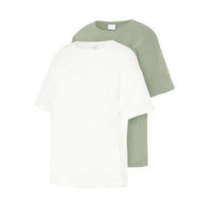 mamalicious Těhotenská košile MLMARY 2-Pack Hedge Green /Snow White