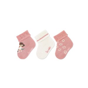 Sterntaler Dětské ponožky 3-Pack Girls Pale Pink