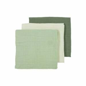 MEYCO Musslin mušelínové pleny 3-pack Uni Off white /Soft Green / Forest Green