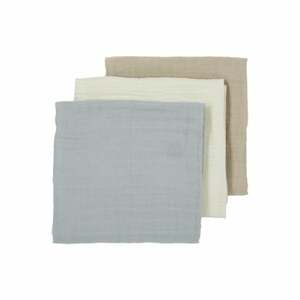 MEYCO Musslin mušelínové pleny 3-pack Uni Off white / Light Grey/ Sand